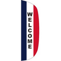 "WELCOME" 3' x 10' Stationary Message Flutter Flag